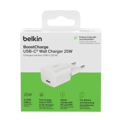 Adaptateur Secteur USB-C BELKIN Wall Charger 25W - WCA012KQWH — Belkin · Smarty Paris 18e